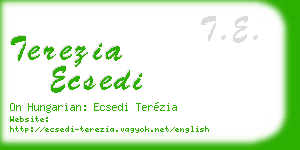 terezia ecsedi business card